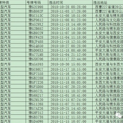 【延津房产网】延津2018年11月最新闯红灯车辆名单大曝光！