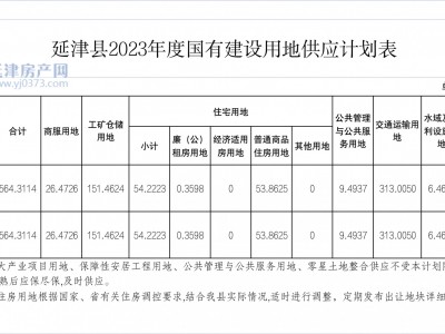 延津县人民政府关于延津县2023年度国有建设用地供应计划的批复